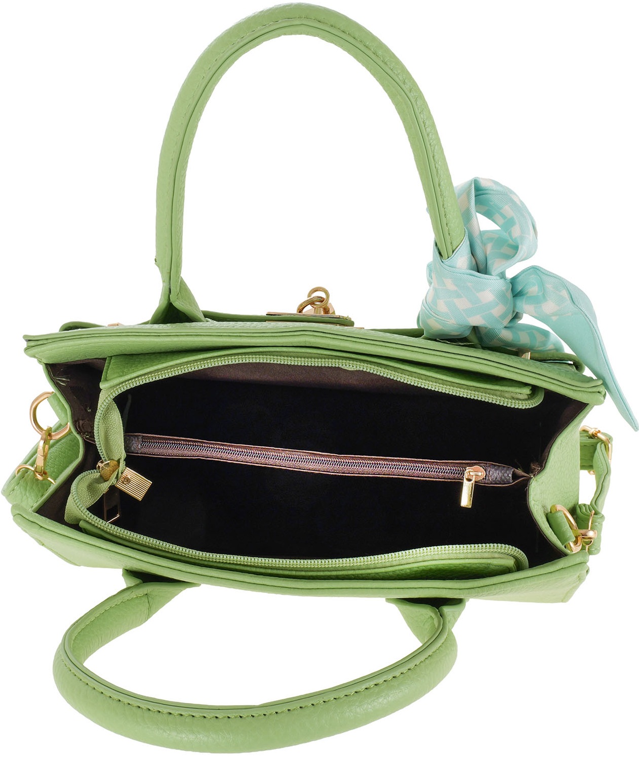 Y-D6.5 BAG1017-001-5 PU Bag 28x10x19cm Green