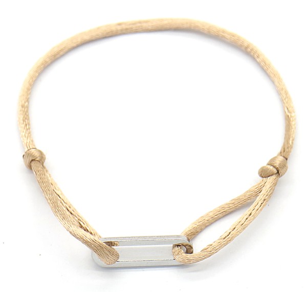 D-C22.2 B220-038S Satin with Stainless Steel Bracelet Oval Silver-Brown	