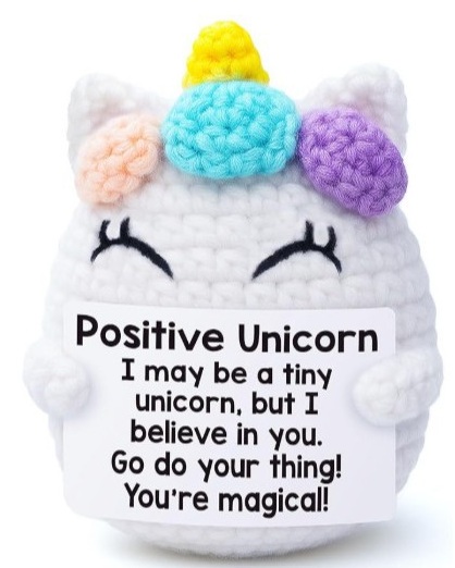 T-G6.1 T2405-453 Knitted Positive Friends - Unicorn 10cm