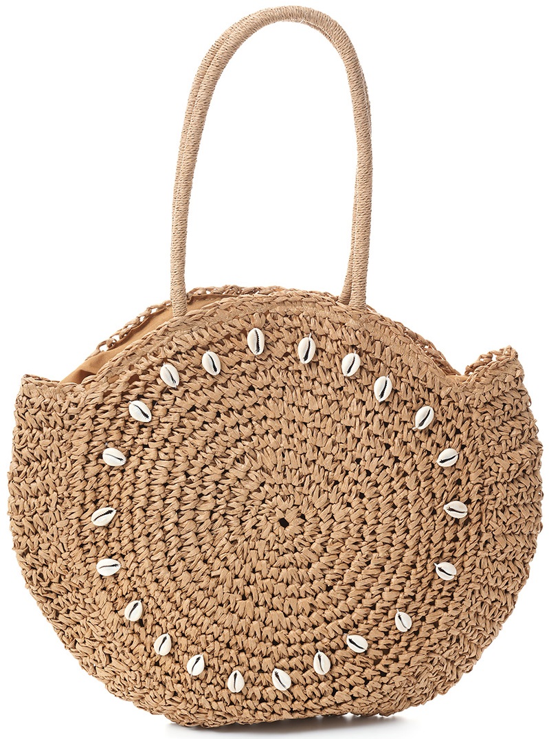 Y-D3.4 BAG909-001 Summer Woven Bag Shells 45cm