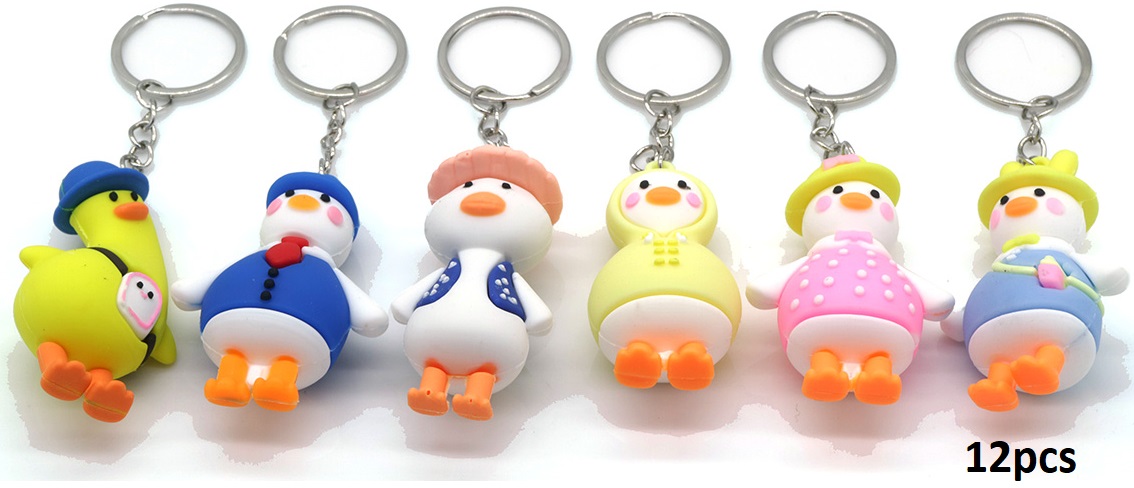 F-B12.1 KY940-001 Keychains Duck 4.5cm - 12pcs