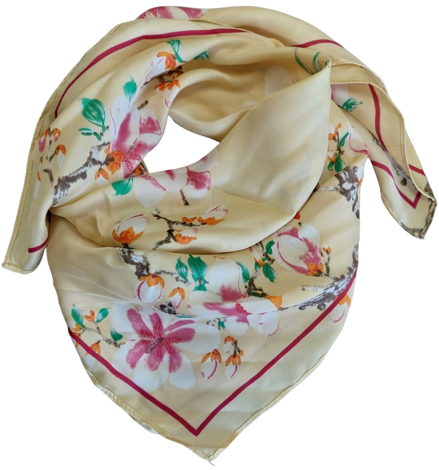 X-L5.1 SCARF815-001-6 Silk Look Scarf 70x70cm