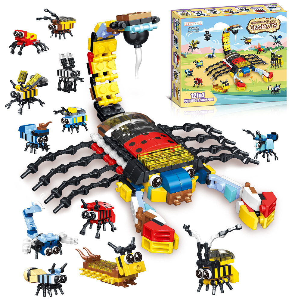Y-F5.2 TOY2581-001 Building Blocks Insects - 12pcs in Display