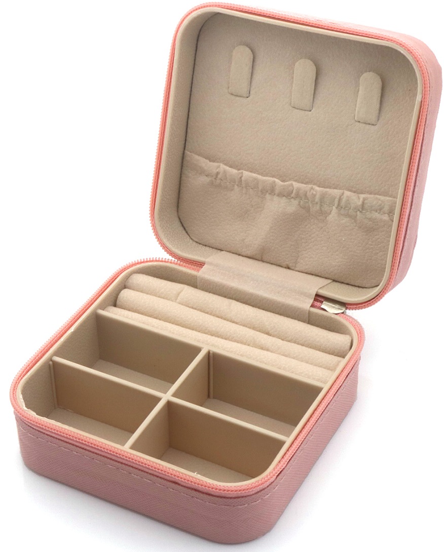Q-B8.1 PK954-001-4 PU Travel Case Jewelry Box 10x10x5cm