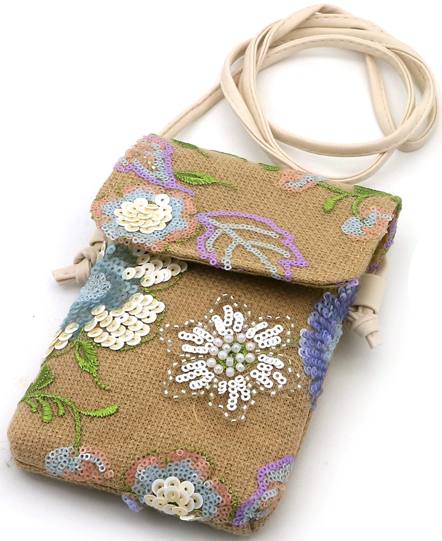 T-E2.1 BAG1123-005-1 Shoulder Bag Embroidered 18.5x12cm 