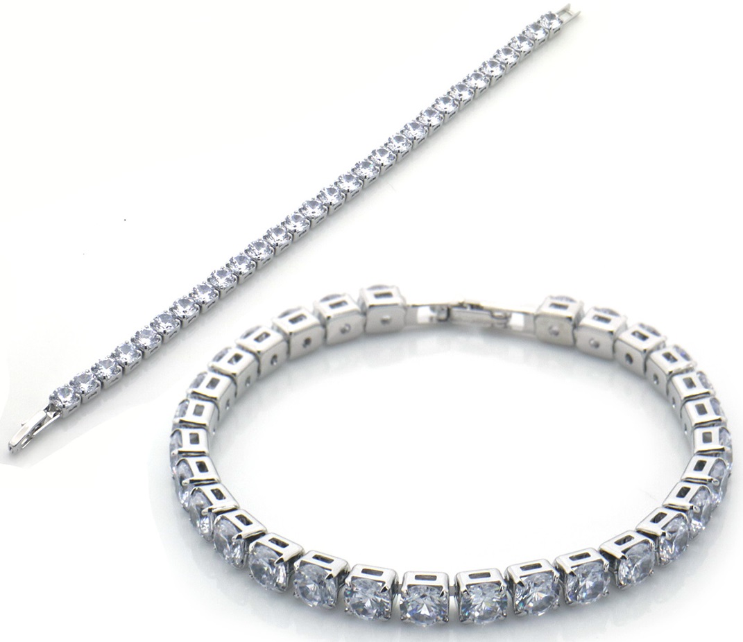 E-B6.1   B927-002S Tennis Bracelet CZ 17cm