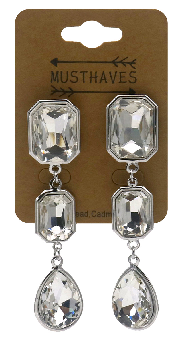 E-E21.1 E1145-004S Fashion Earrings Crystals 7cm