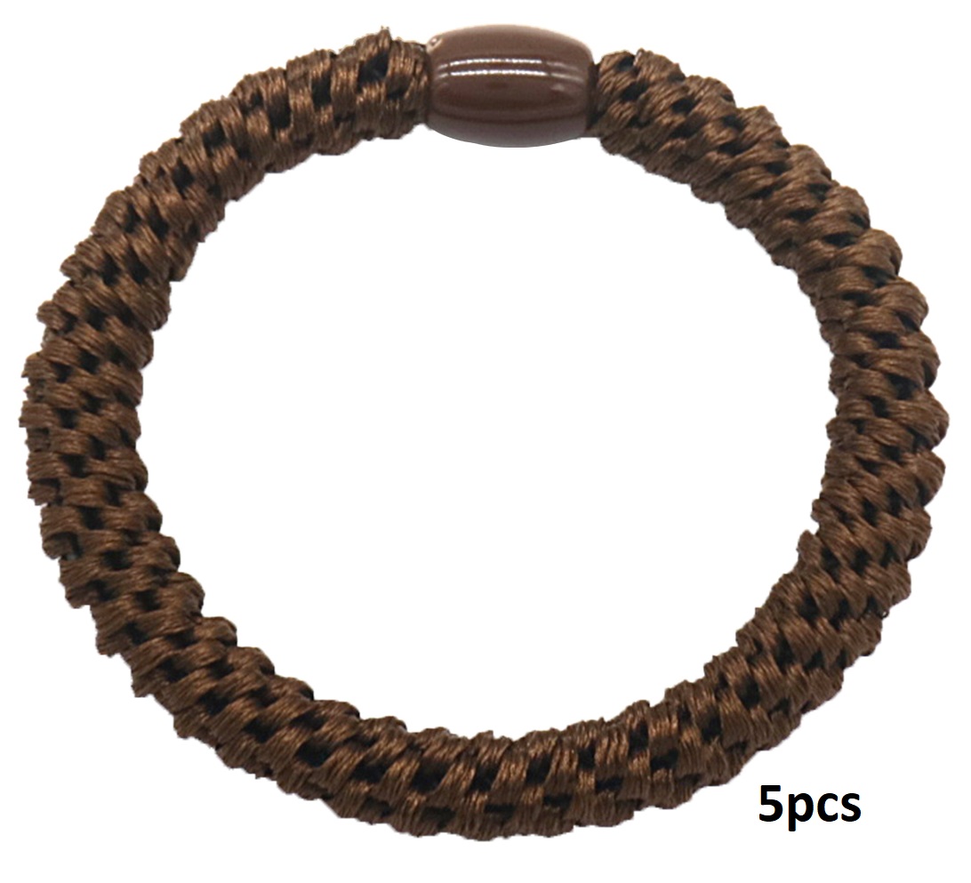 A-B3.3 H2253-001 No. 6 Hair Elastics 5pcs Brown