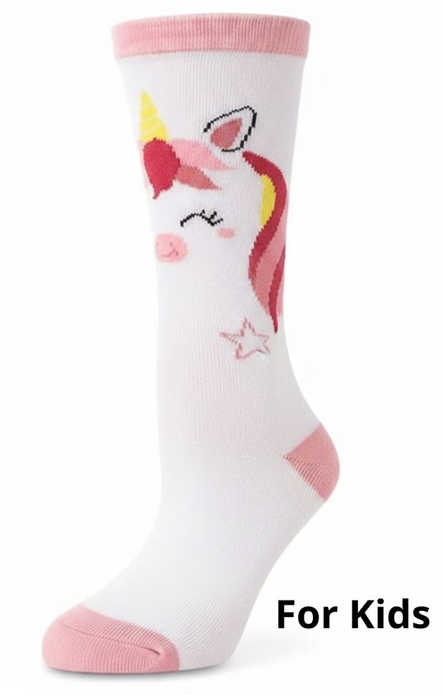 S-G4.4 KS2607-034 Pair of Socks for Kids Size 33-38 Unicorn