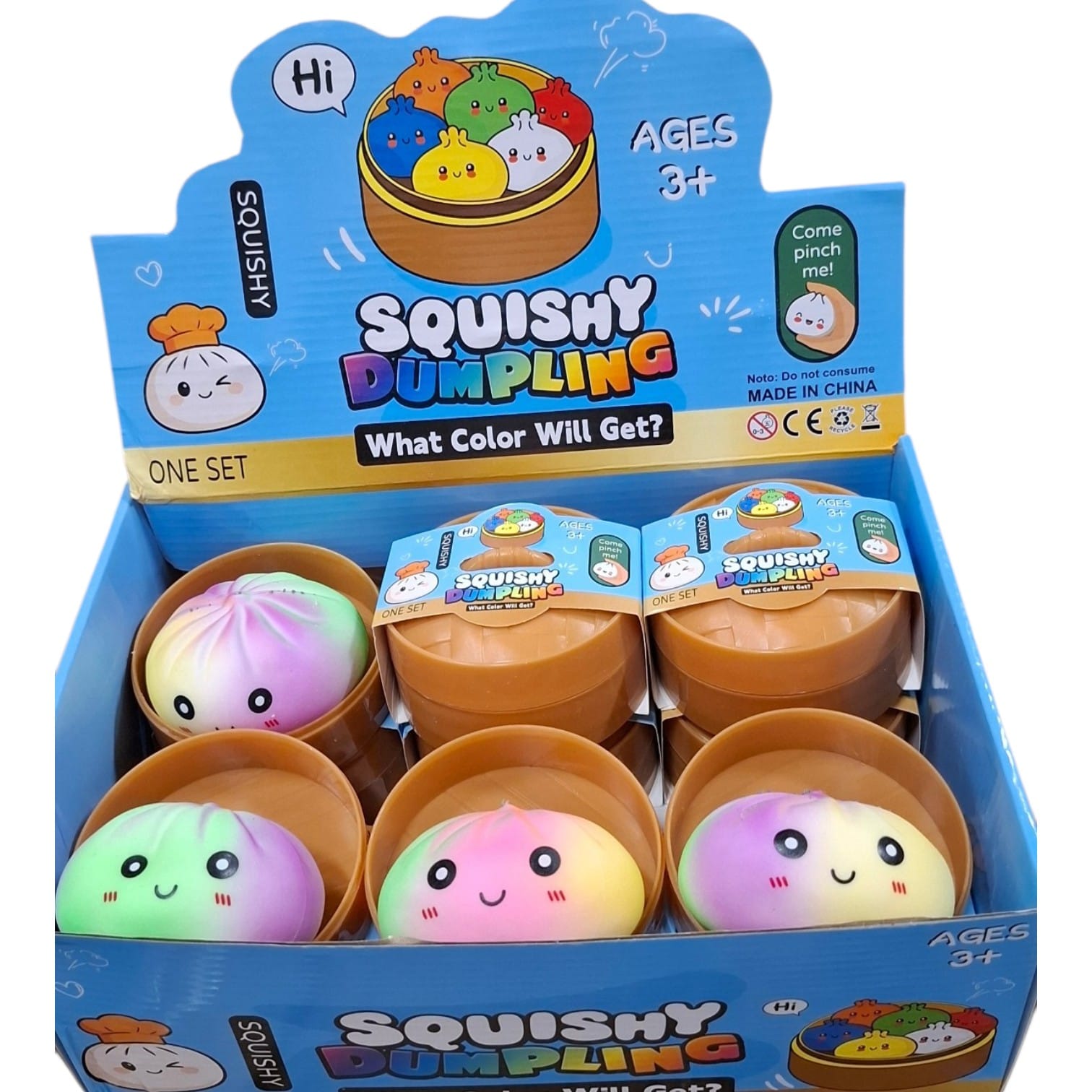 T-M4.2 Squishy Dumpling Rainbow 8.5cm -12pcs