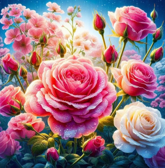R-M1.2 DP2545007 Diamond Painting -Canvas 30x20cm - Painting 25x15cm Flowers R-M1.2 DP2545007 Diamond Painting -Canvas 30x20cm - Painting 25x15cm Flowers