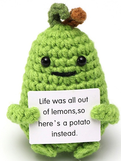 Q-N6.2 T2405-010 Knitted Positive Potato 8.5cm