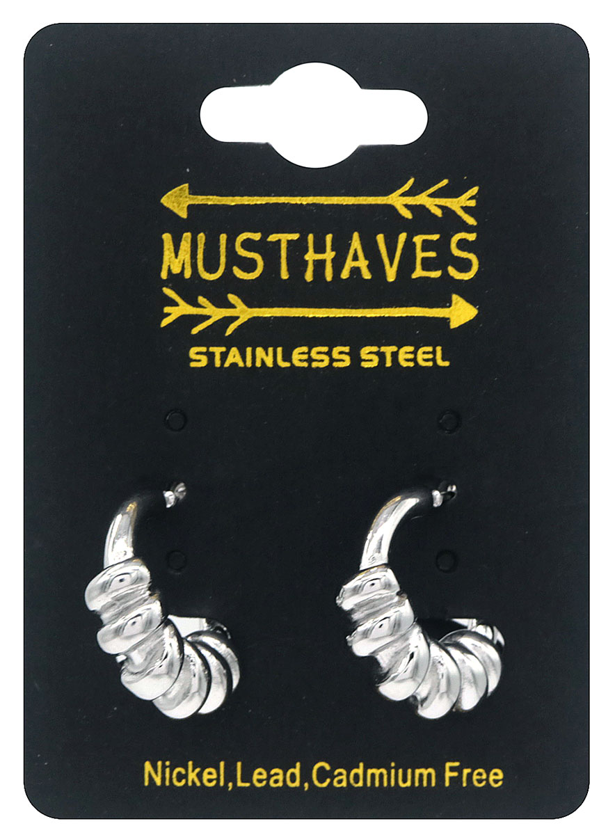 H-D7.4 E126-106S S. Steel Earrings 2cm