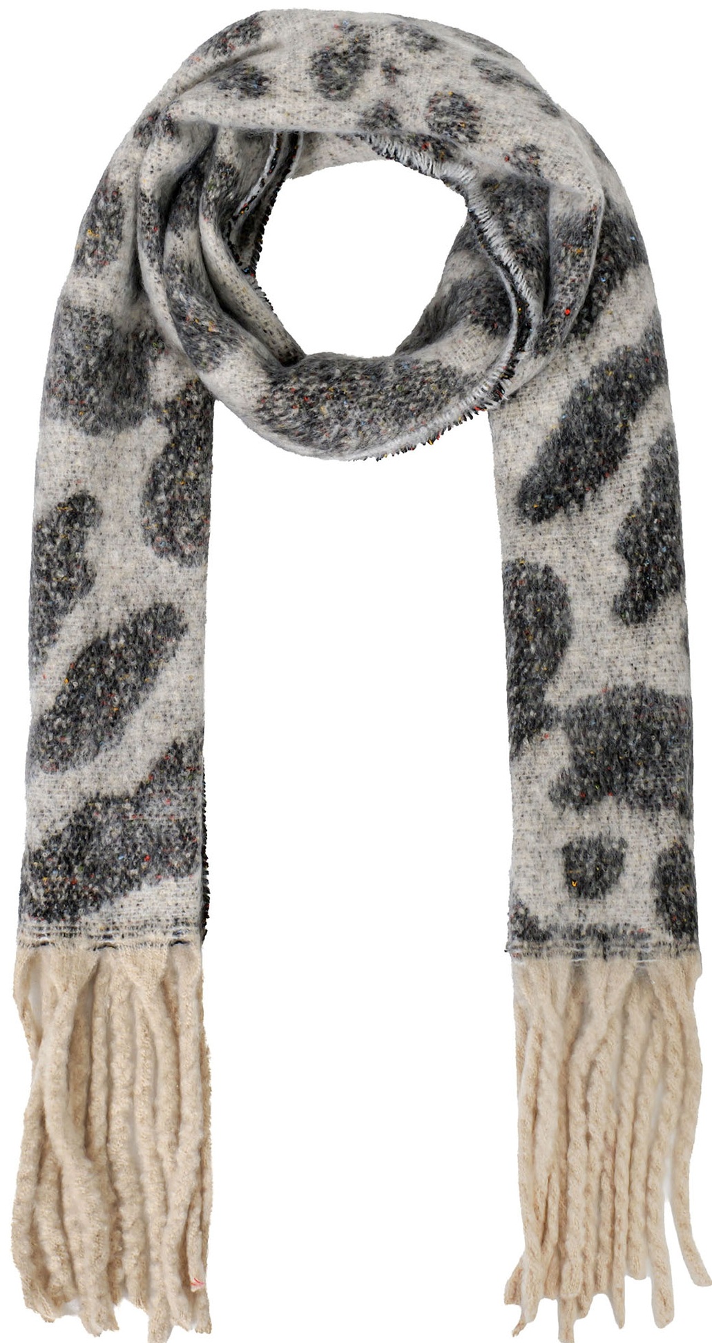 Z-C4.6 SCARF1007-051-3 Winter Scarf Leopard 190x40cm