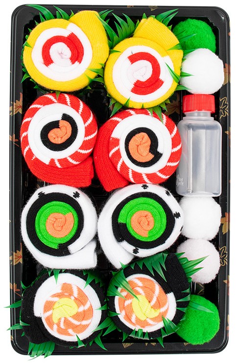 Q-M7.1 SOCKS2626-013 Giftset Socks Sushi - 4 Pairs