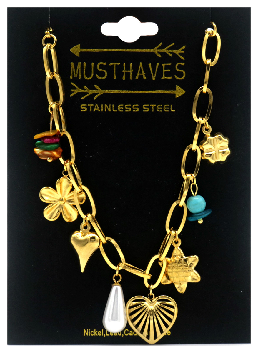 J-C8.3  B2503-001G S. Steel Bracelet Charms