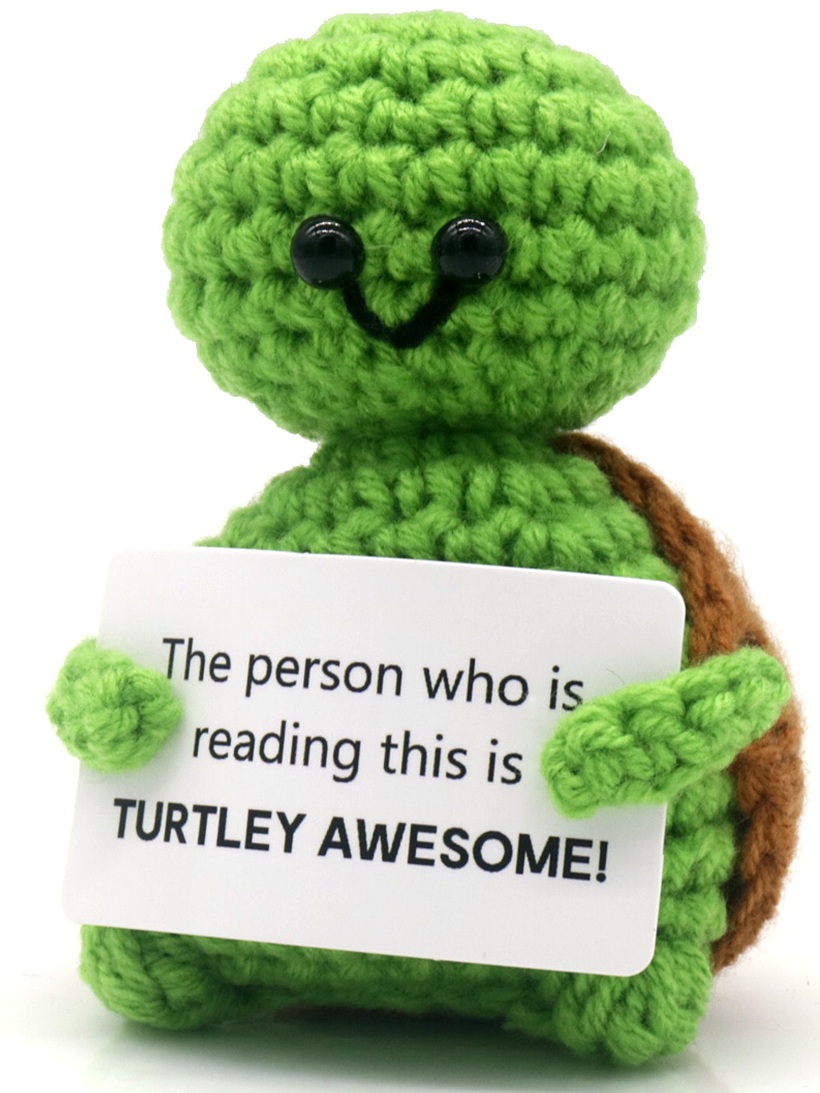 R-H2.1 T2405-159 Knitted Positive Turtle 8.5cm