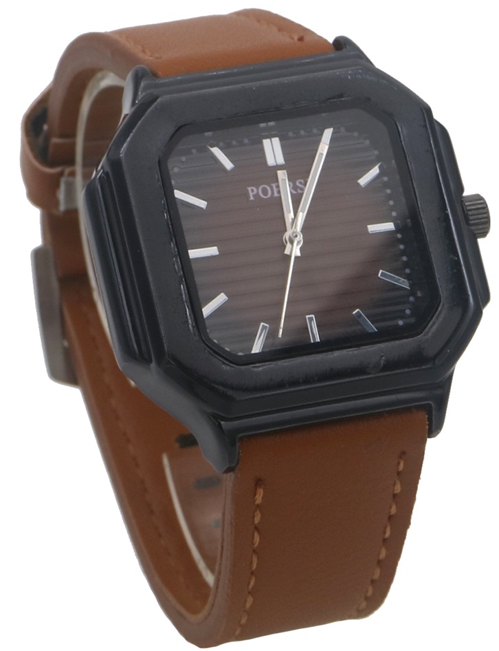 B-E20.5  W002-115-2 Quartz Watch PU Strap Brown