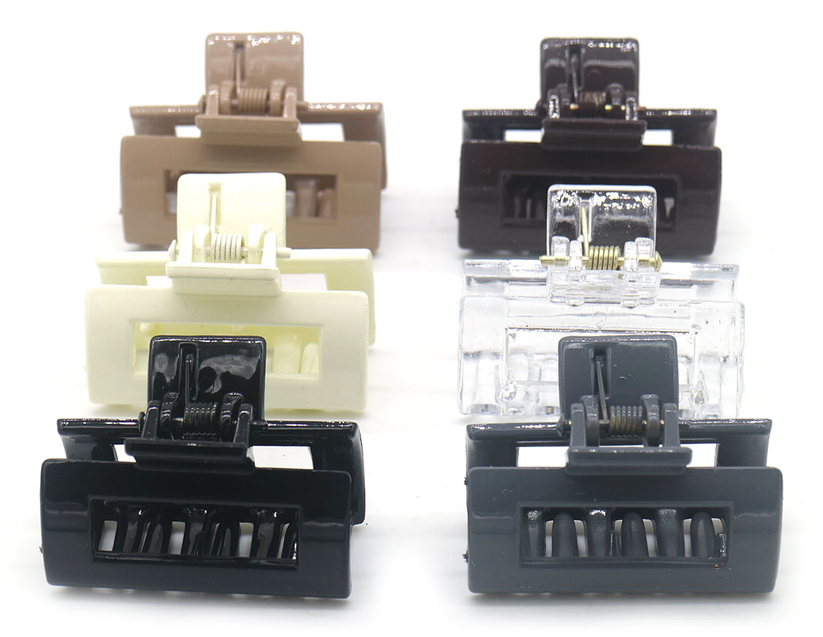 E-F1.1 H819-013 Hair Clip Set 4.5cm Multi 6pcs