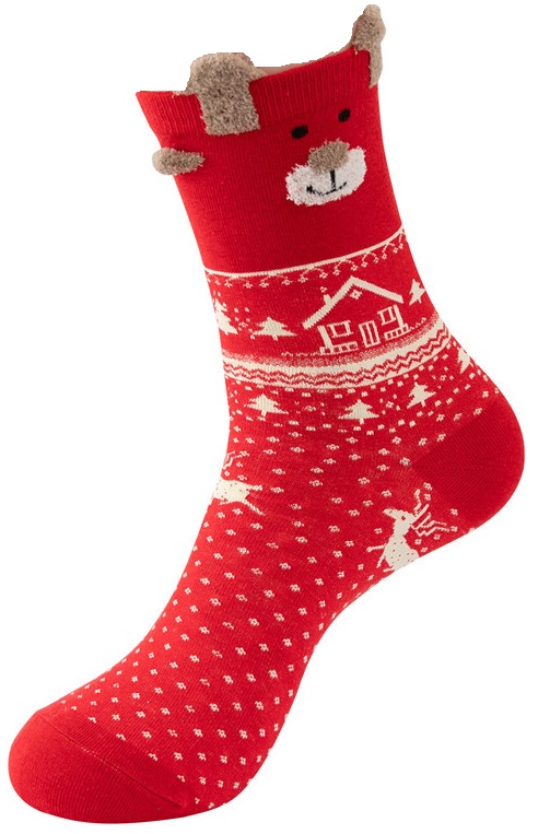S-A8.1  SOCK023-011 Pair of Socks Size 35-42 Christmas