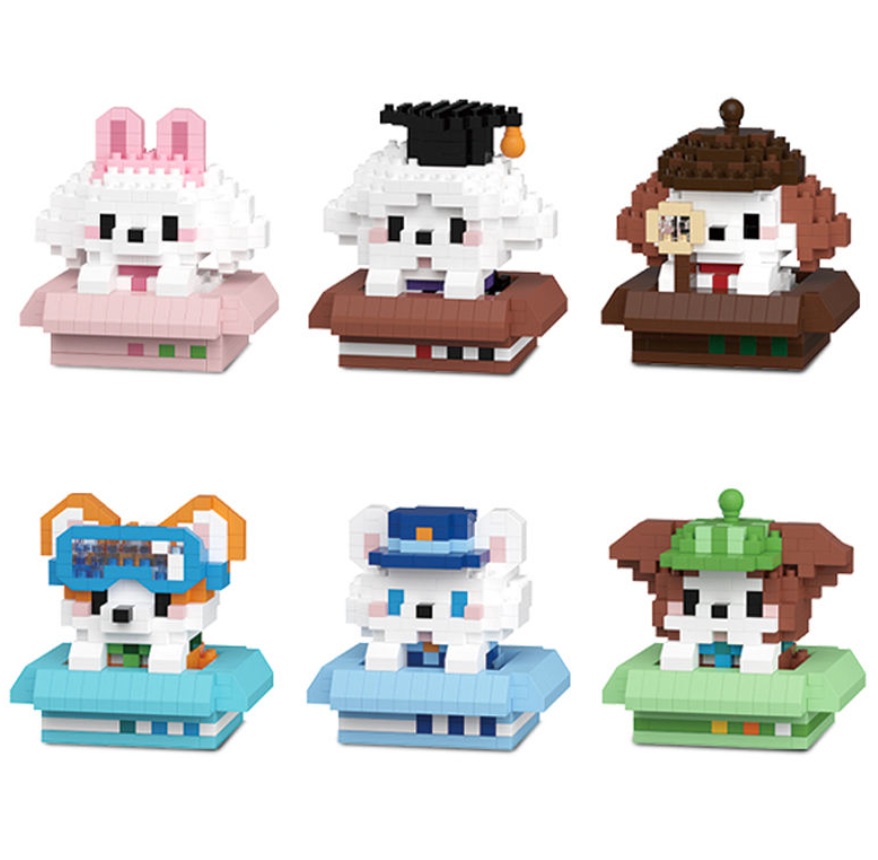 T-L2.2 S25 Mini Building Blocks Animals - 6pcs