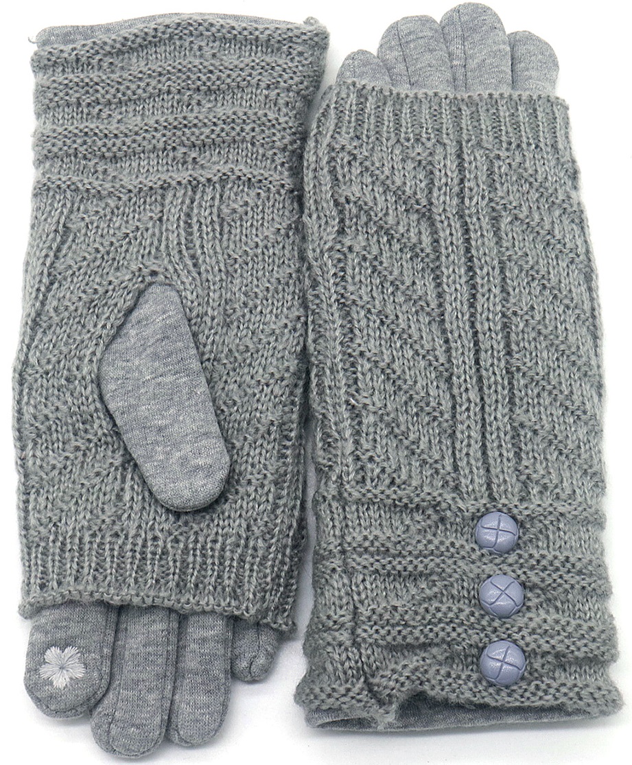 L-E4.1 GLOVE501-033-4 Knitted Gloves Grey
