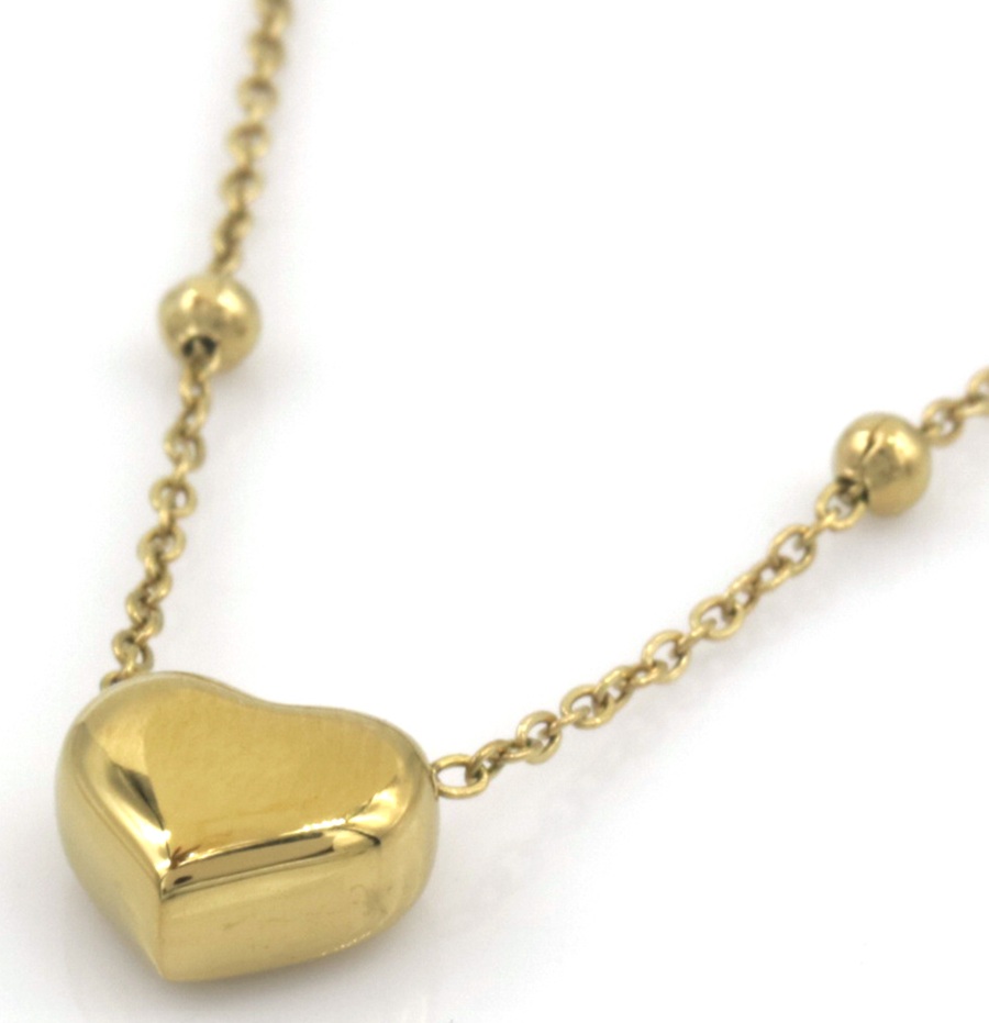 A-B22.2  N2583-009G S. Steel Necklace Heart 40-45cm