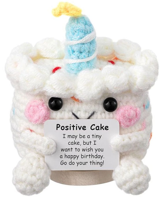 T-M8.2 T2405-452 Knitted Positive Friends - Cake 8.5cm