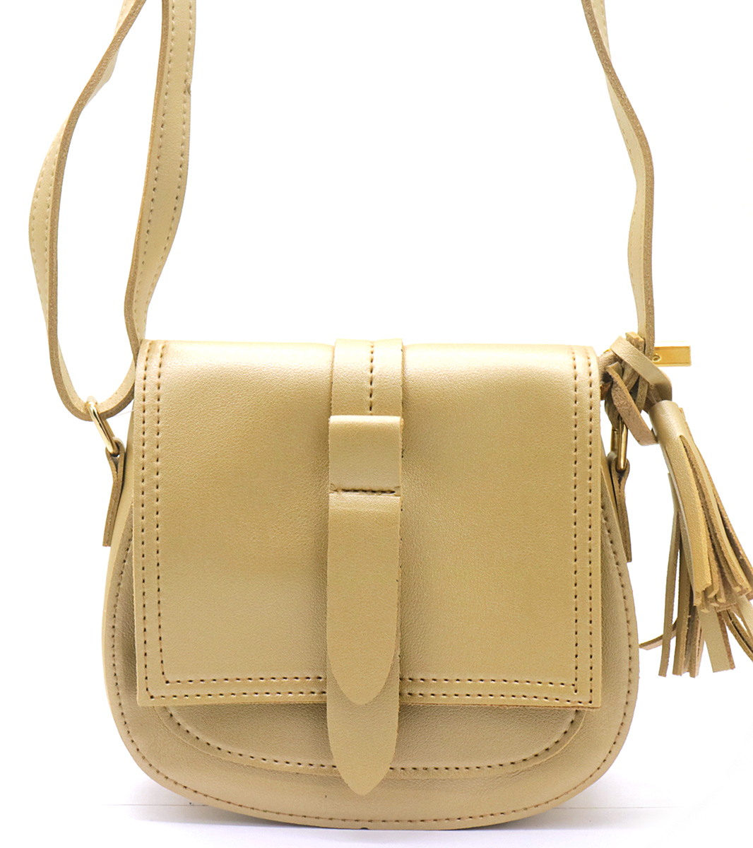 R-H6.2 BAG417-021D PU Shoulder Bag 17x18x7cm Gold