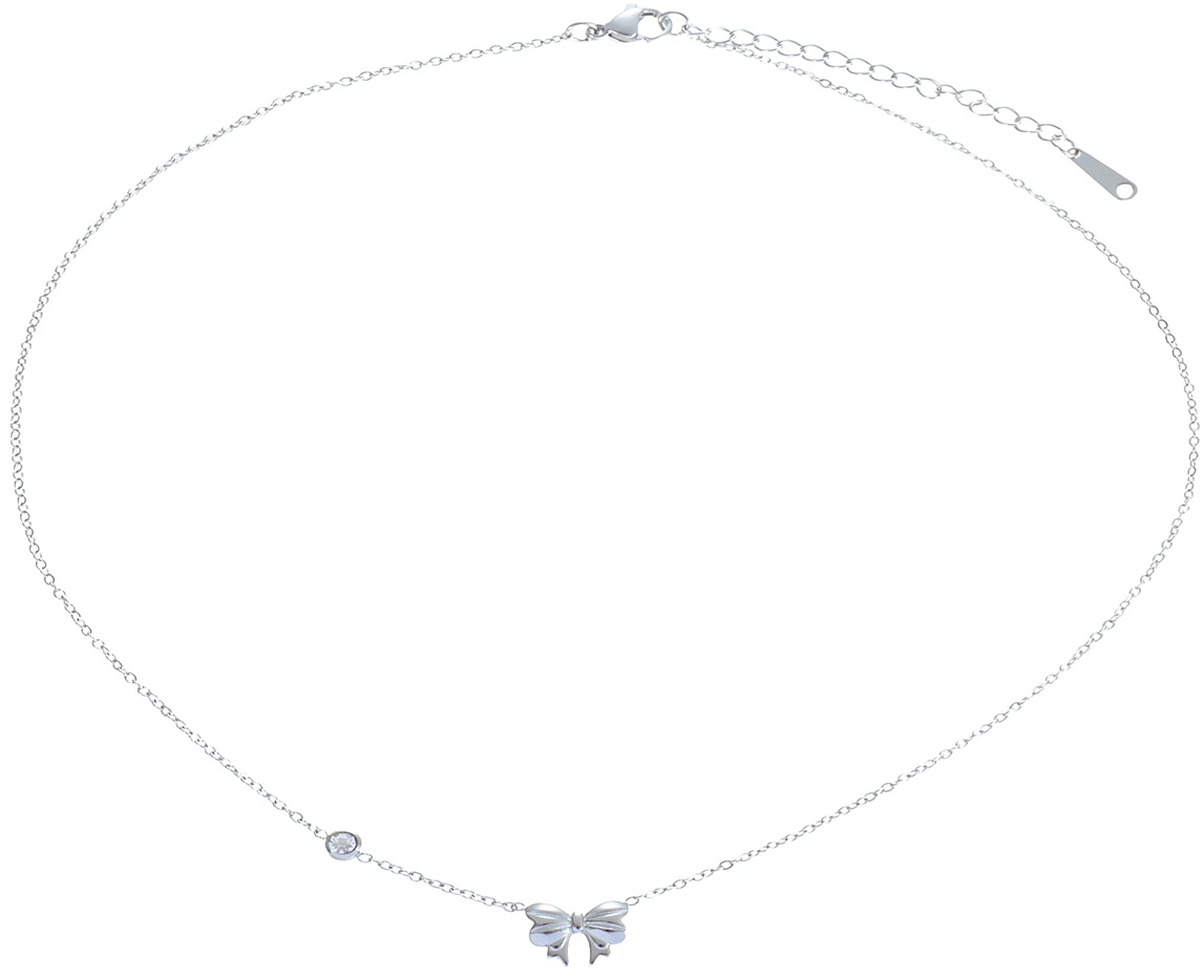 C-B24.2 N2616-055S S. Steel Necklace Bow 40-45cm