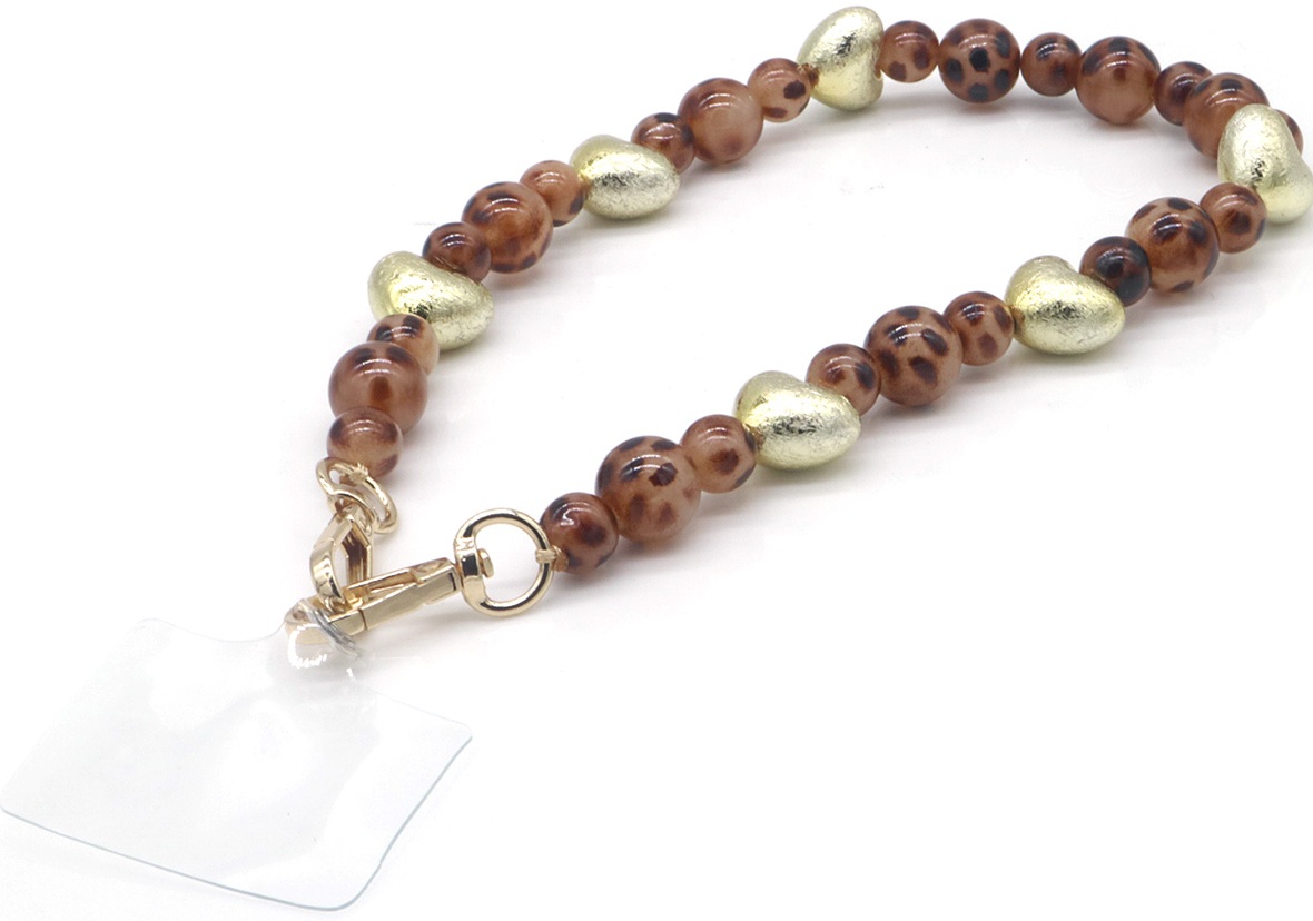 B-C23.1 KEY1027-006 Phone Cord Beads Leopard