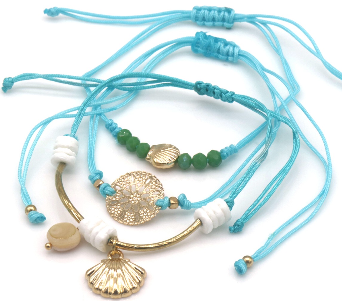 C-F10.2 B1034-004 Bracelet Set Shells 3pcs