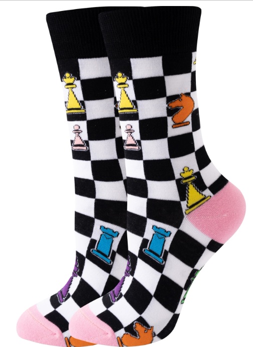 S-I4.1 SOCKS2512-006 Pair of Socks Size 36-43 Chess