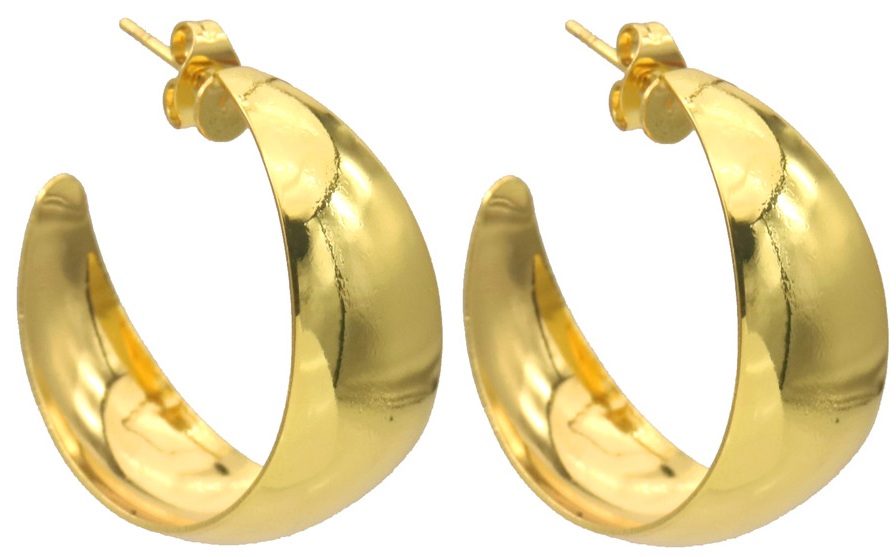 D-E25.1 E2616-032G S. Steel Earrings 30mm