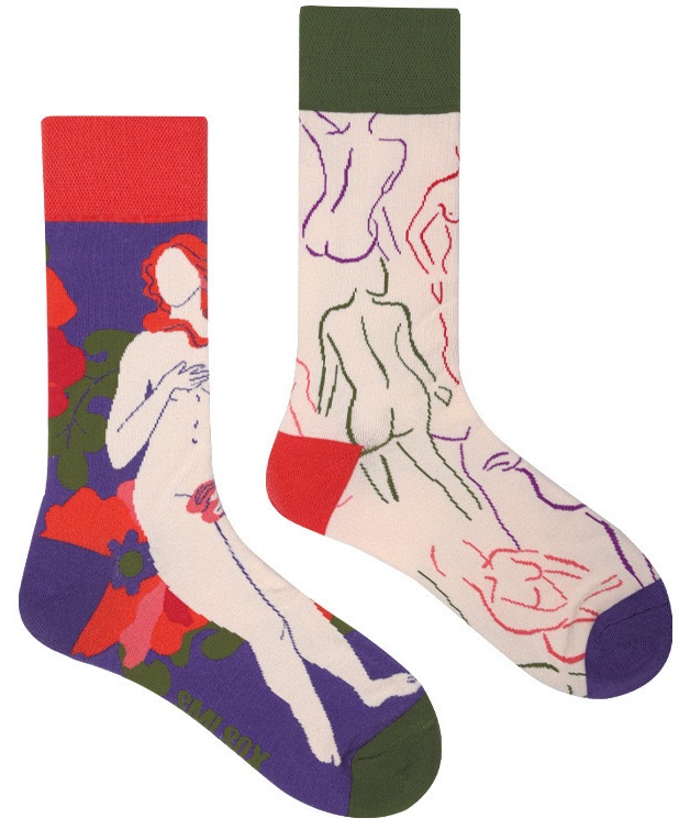 S-H4.4 SOCKS2512-047 Pair of Socks Size 38-45 Painting