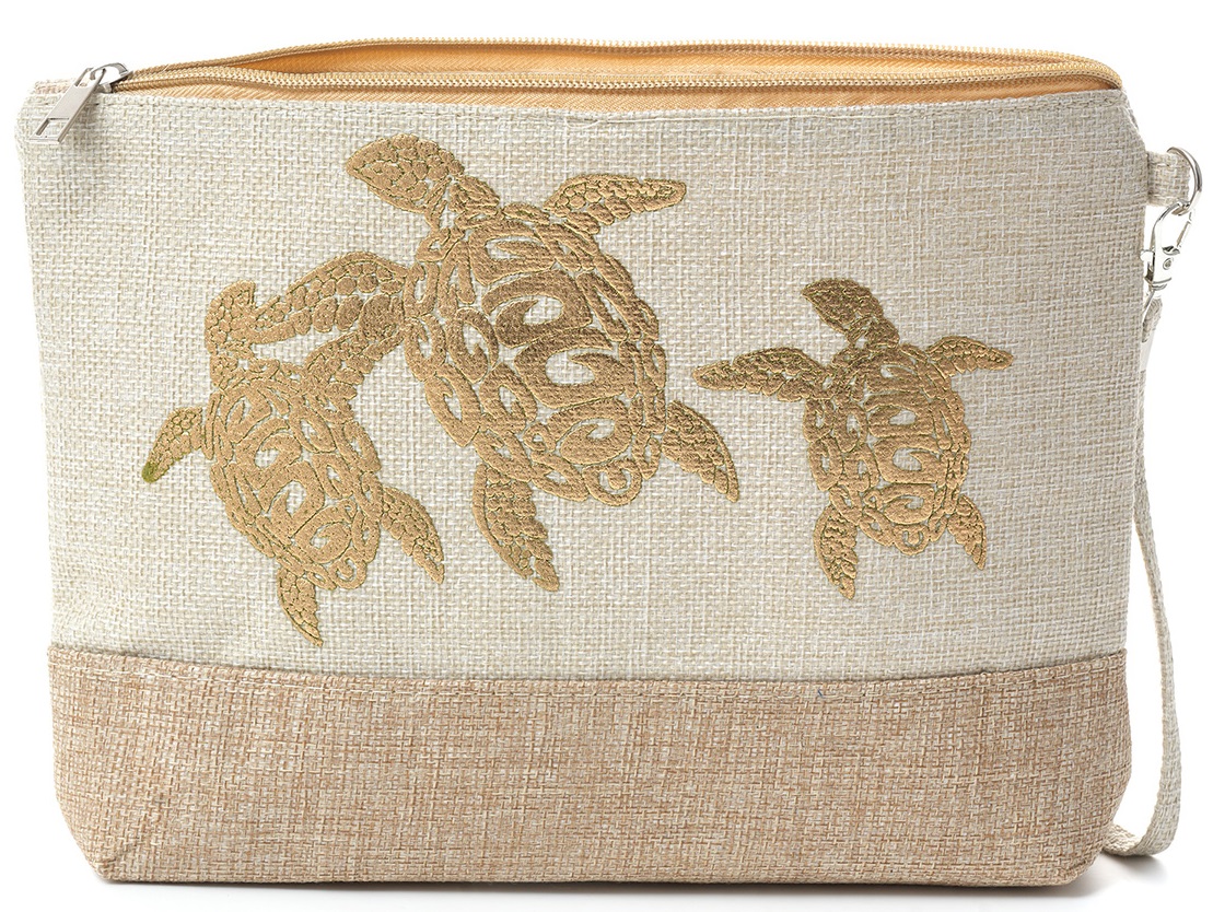 X-E9.1  BAG907-005-2 Make Up Bag Turtle 28x13x8cm