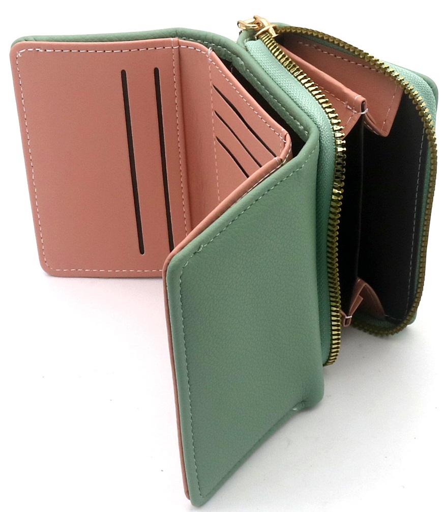 X-N9.1  WA1121-003-2 PU Wallet 11x9x4cm Green