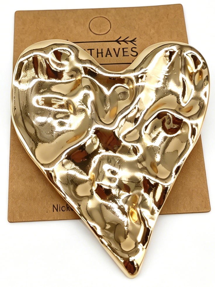 G-A19.1 P2605-154G Brooch Heart 7cm