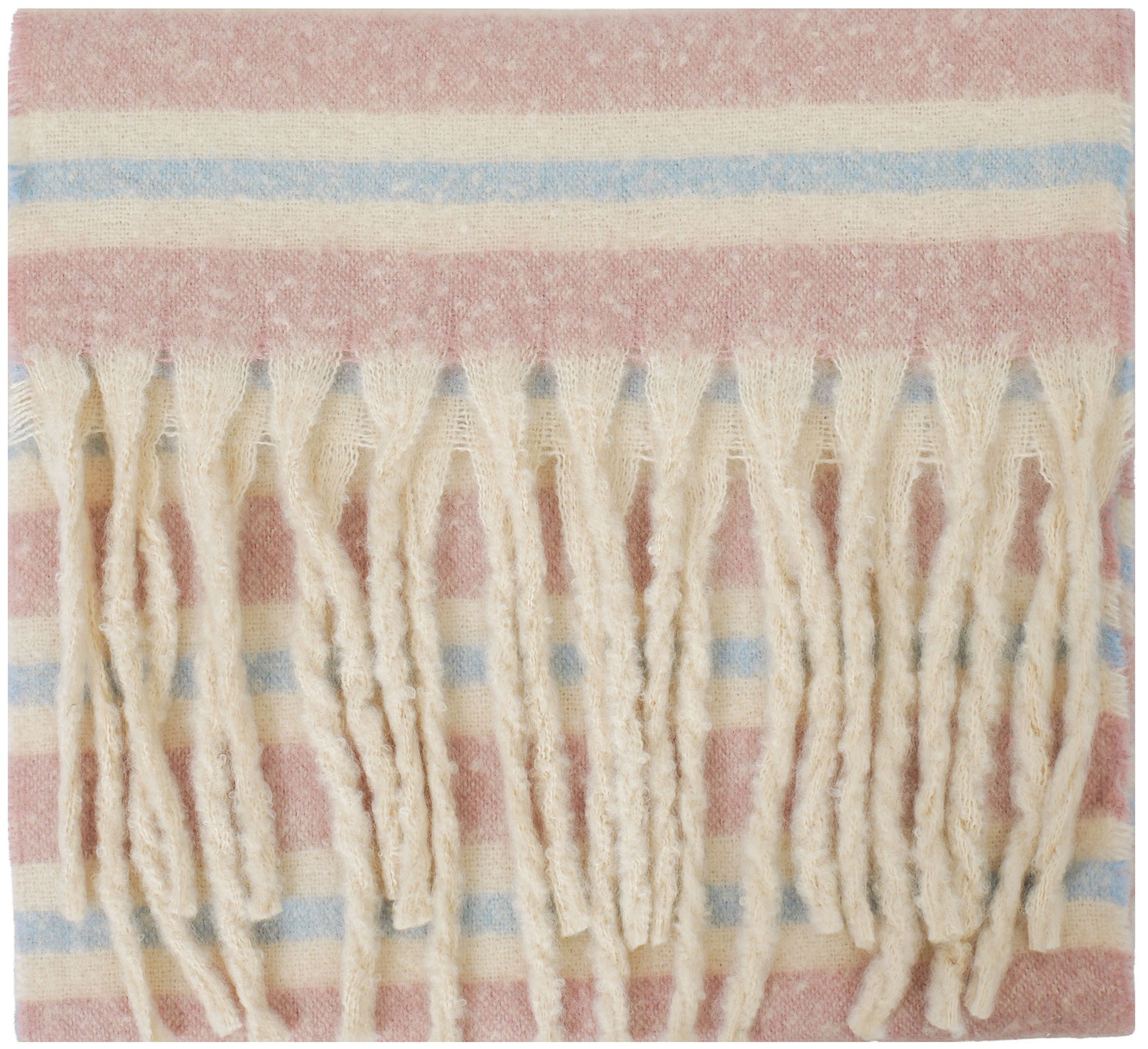 T-K2.1 SCARF1107-042-4 Winter Scarf Stripes 190x40cm Blue-Pink