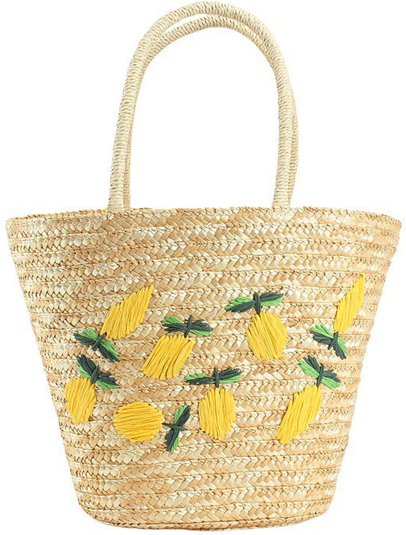 Y-E6.5 BAG2597-002 Woven Bag Lemons 35x28x15cm