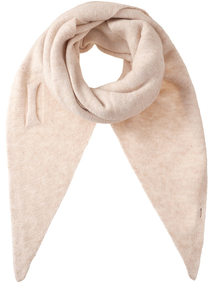 Q-H8.2  SCARF1008-003-4 Triangle Scarf Wool-Viscose 180x75cm Beige