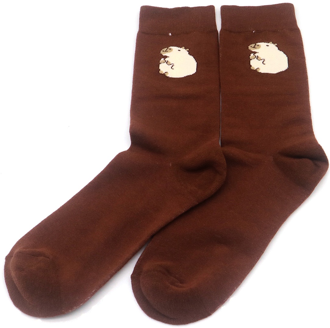 S-I2.2  SOCKS2548-007 Pair of Socks Size 38-45 Capybara