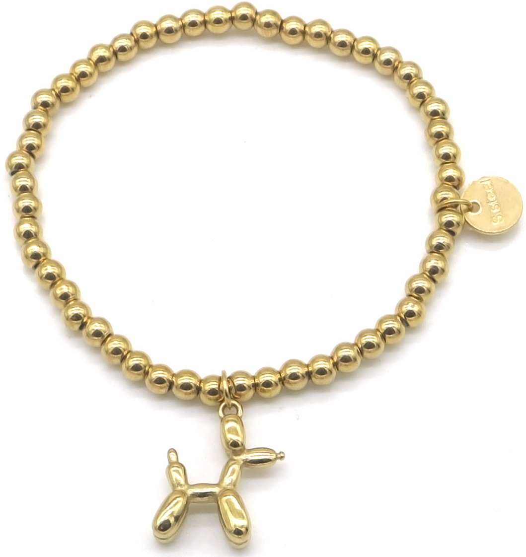 B-F8.1  B103-059G S. Steel Bracelet Dog