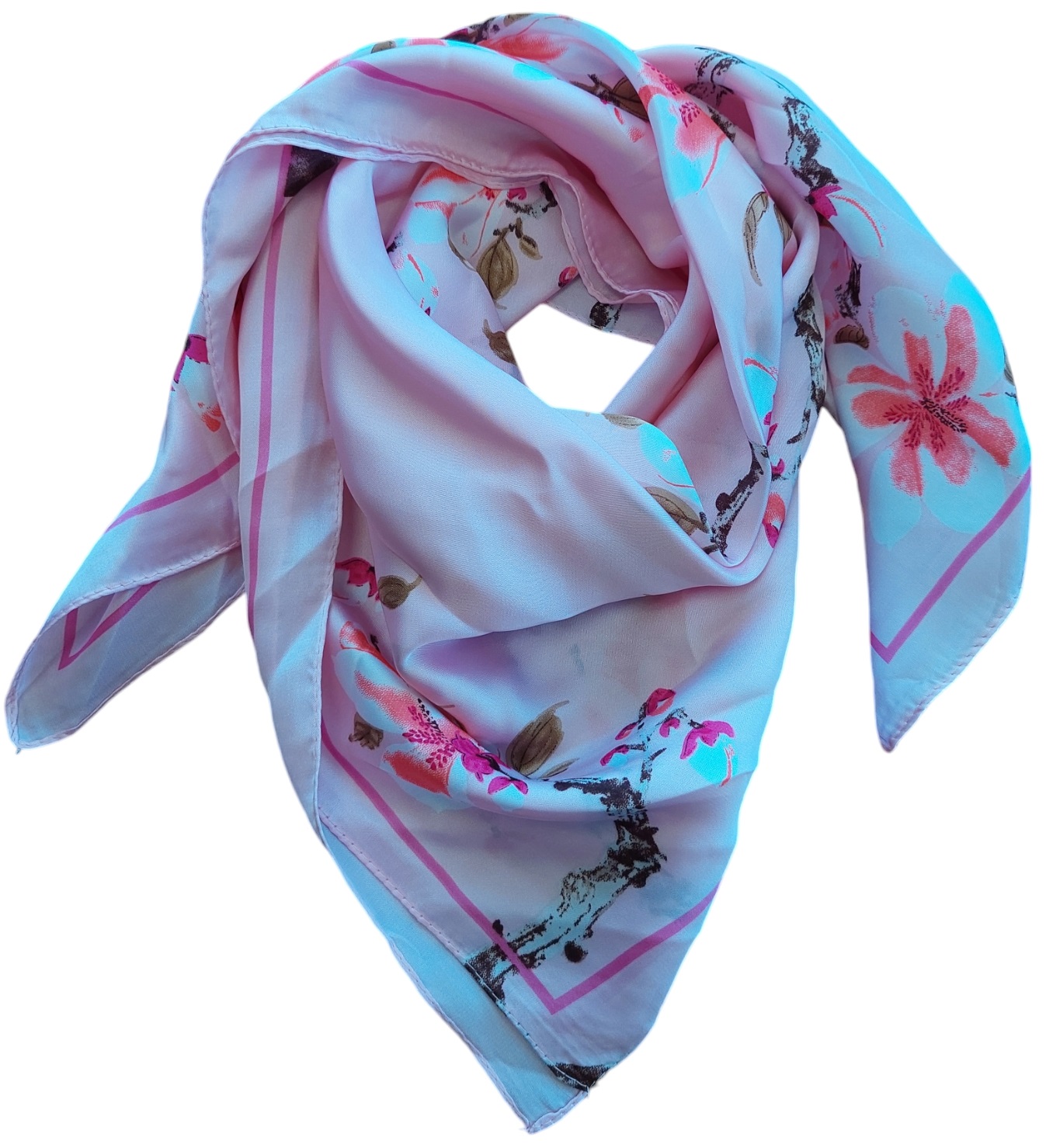 X-C7.1 SCARF815-001-14  Silk Look Scarf 70x70cm