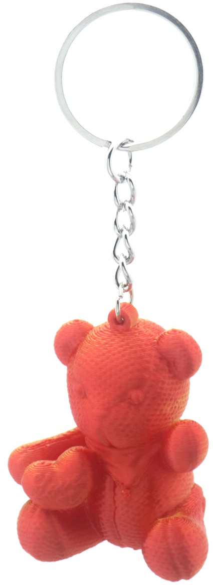 C-C10.2  KY940-028-2 Keychain Bear 4cm Orange-Red
