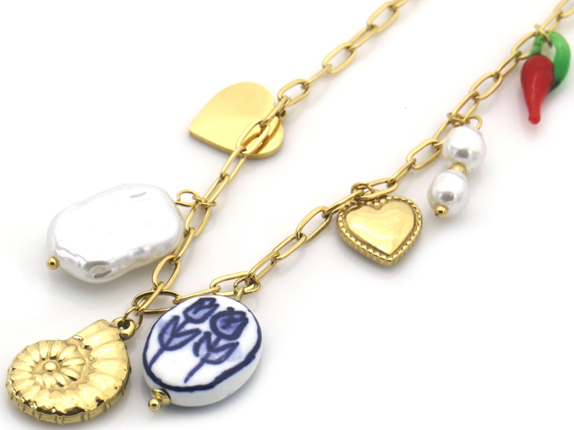 I-C20.2 N2503-025G S. Steel Necklace Charms 40-45cm