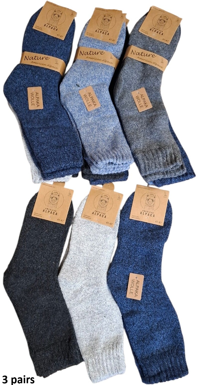 Y-D5.1 JN26-9309 Woolen Socks Size 41-47 Mixed Colors - 3-Pack