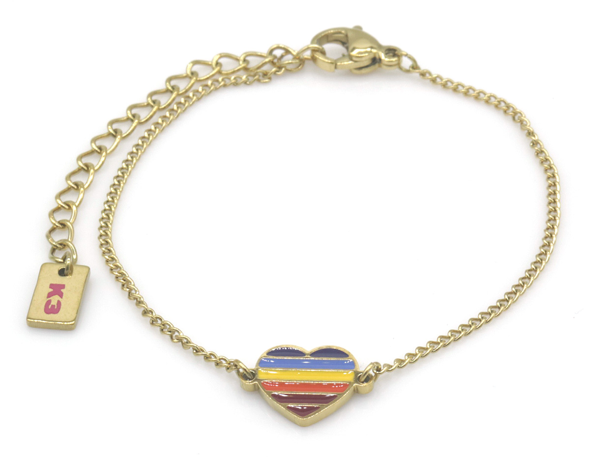 K3-RBB006 S. Steel Bracelet Heart