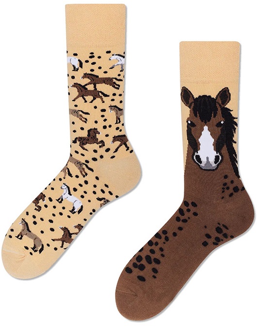 S-K3.1  SOCK2438-086  Pair of Socks Size 38-45 Horses