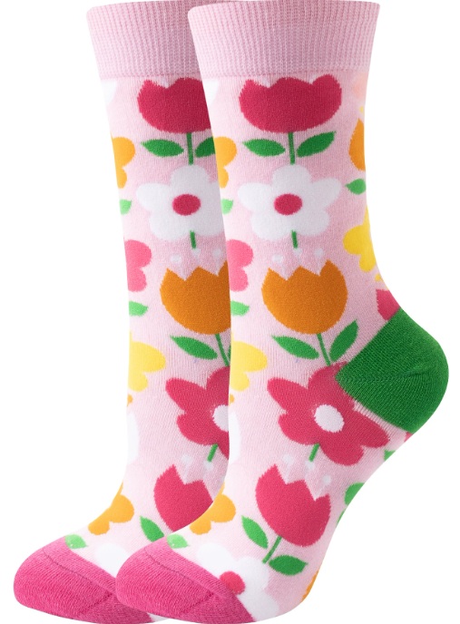 S-K7.2 SOCKS2512-005 Pair of Socks Size 36-43 Flowers